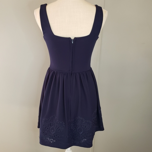 Francesca's mi ami Blue Eyelet Trim Mini Dress - Picture 7 of 11